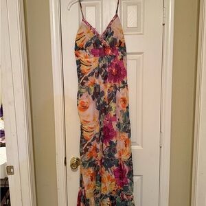 Floral Maxi Dress with Spaghetti Straps
